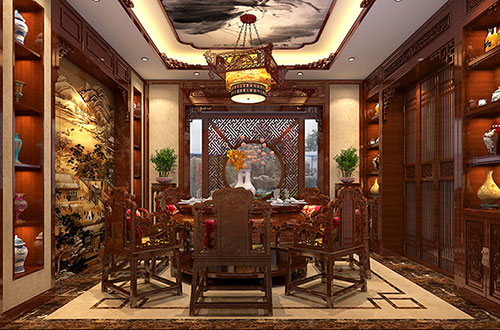 长宁温馨雅致的古典中式家庭装修设计效果图